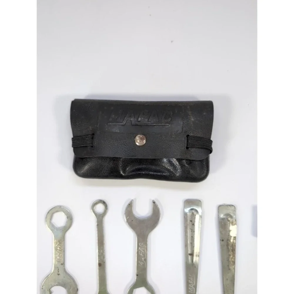 Vintage MAFAC Tool Kit Underseat 6 Wrenches 1 Socket Bike Repair Kit France